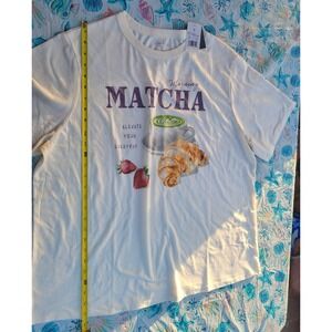 T-shirt Size 1XL  color yellow  Matcha Print  by  Zoe + Liv NWT